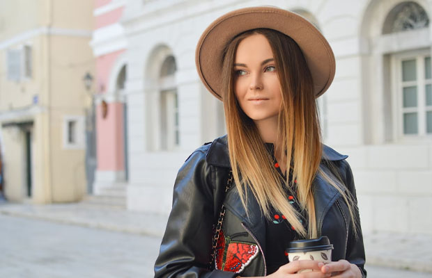 hat with long hair